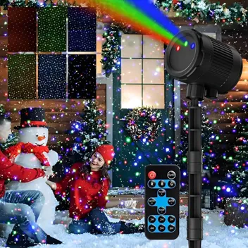 Gmicno 3-Color Laser Christmas Starry Light Show Projector