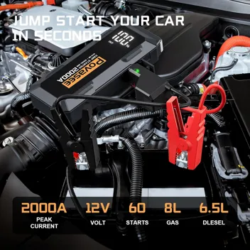 2V 2000A Jump Starter w/ 3" LCD Display Power Bank