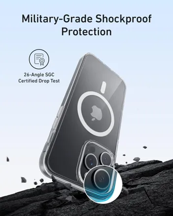 MagGo Clear Magnetic Phone Case for iPhone 16 Pro Max