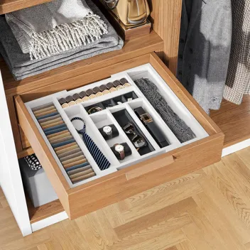 Bamboo Expandable Adjustable Silverware Drawer Organizer