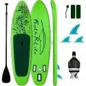 Feath-R-Lite 10'6 " Inflatable Paddle Board Stand Up Paddleboard Set (Green Seahorse)