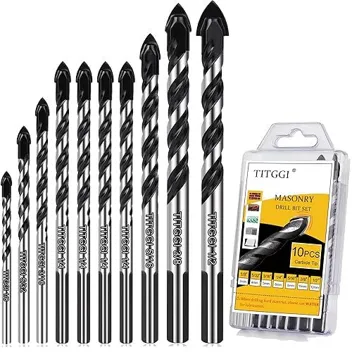 Professional Masonry Drill Bit Set (10-Piece)