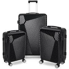 Homedepot Luggage Set in Luxury Black, 5 Piece - TSA Compliant 28" 24" 20" 14" 12"