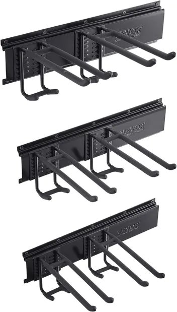 Vevor 48" Wall Mounted Garage Tool Organizer with 6x Adjustable Hooks (Max 300 lbs)