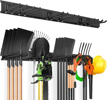 Vevor 48" Wall Mounted Garage Tool Organizer with 6x Adjustable Hooks (Max 300 lbs)