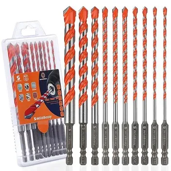 5/32"-1/2"Concrete Carbide Drill Bits (10-Piece)