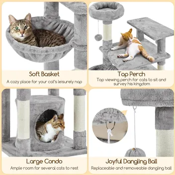 Yaheetech 56.5 in Multi Level Cat Tree Tower