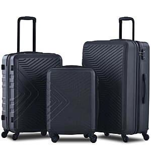 3-Piece Travel House Hard-shell Luggage Set w/ TSA Lock & Spinner Wheels (Various Colors)