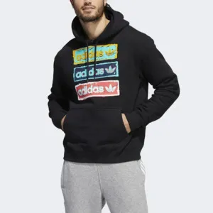 Men's Tri Linear Hoodie Pullover (Black)