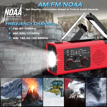 Emergency Radio Solar for Hurricane Supplies ， [RADIO2000] [40%OFF]