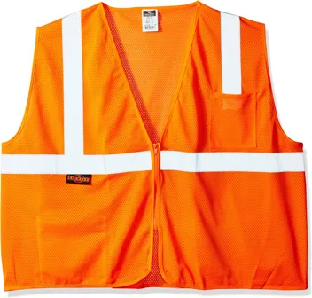 Class 2 High Visibility Vest with Zipper, Orange (Med or Large)