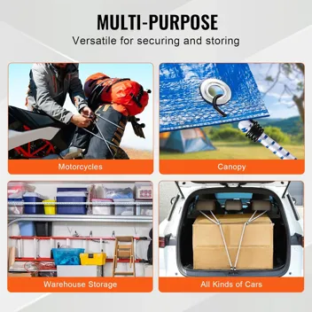 32-Piece Hook Bungee Cord Assortment (4x Tarp Clips, Canopy Ties)