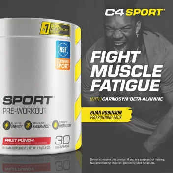 C4 Sport 7.4oz Fruit Punch Pre Workout Powder