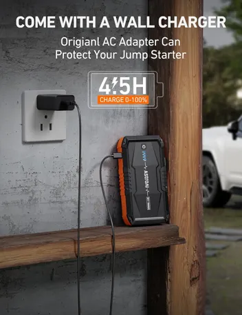 AstroAI S8 1500A 12V Car Jump Starter w/ 10W USB Wall Charger (Up to 6.0L Gas, 3.0L Diesel)