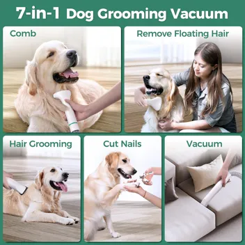 Poseag 7-in-1 Vacuum Dog Grooming Kit