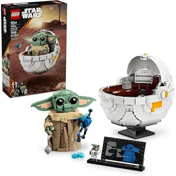 Star Wars: The Mandalorian Grogu with Hover Pram Building Toy Set (1048-Piece)