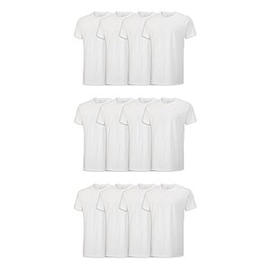 12 pack Eversoft Cotton Stay Tucked Crew T-Shirt (white) - Amazon