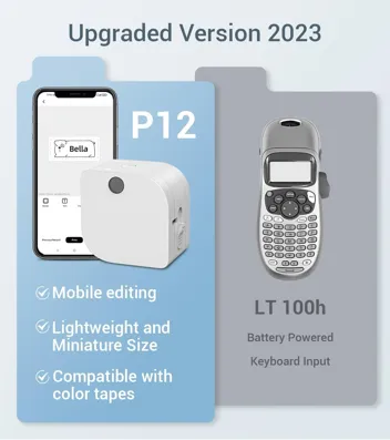 Phomemo P12 Portable Bluetooth Label Maker Machine w/ Tape