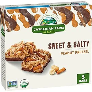 [S&S]: 6.2-Oz Farm Organic Sweet & Salty Peanut Pretzel Granola Bars