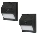 Mainstays 5-100 Lumens LED Motion Solar Powered Wall Mount (2-Count)