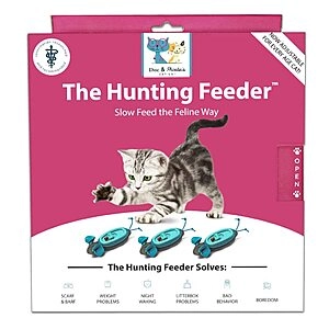 3-Pack Pet Products Doc & Phoebe's Indoor Hunting Cat Feeder