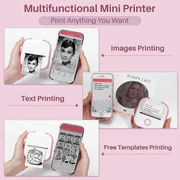 Memoking T02 Bluetooth Mini Thermal Printer Sticker Maker