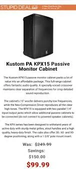 KPX15 Passive Monitor Cabinet