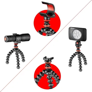 JOBY GorillaPod Starter Kit: Mini Flexible Tripod with Universal Smartphone Clamp