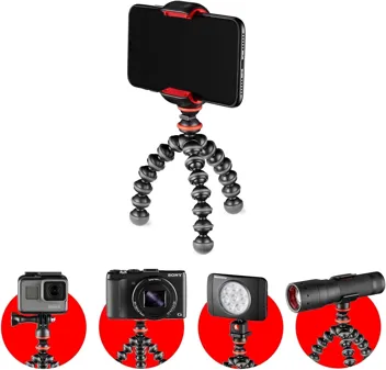 JOBY GorillaPod Starter Kit: Mini Flexible Tripod with Universal Smartphone Clamp