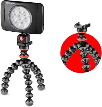 JOBY GorillaPod Starter Kit: Mini Flexible Tripod with Universal Smartphone Clamp