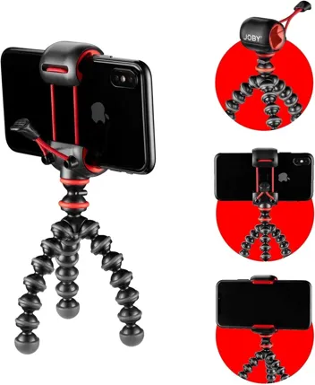 JOBY GorillaPod Starter Kit: Mini Flexible Tripod with Universal Smartphone Clamp