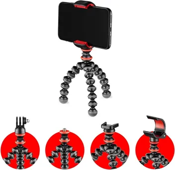 JOBY GorillaPod Starter Kit: Mini Flexible Tripod with Universal Smartphone Clamp