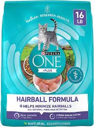 ONE Natural Cat Food for Hairball Control, +PLUS Hairball Formula - 16 lb. Bag