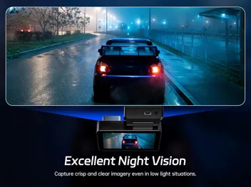 Pelsee P3 4K WiFi GPS Front Car Dash Cam with 1080p Rear Cam, 64GB Card