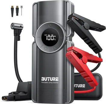 Buture 2500A Car Jump Starter with 150 PSI Tire Inflator (8.5 Gas, 8L Diesel)