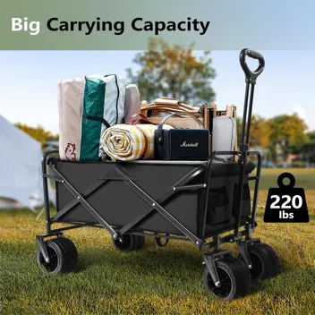 Sailary 29.92"D x 10.63"W x 14.57"H Collapsible Wagon Cart