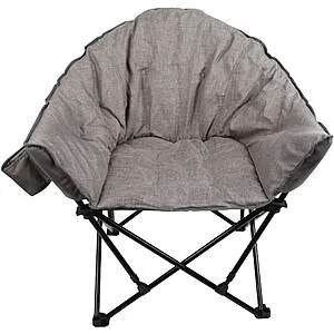 Trail Cushioned Camping Club Chair (Gray)