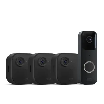 Blink Video Doorbell + Sync Module 2 + 3x Blink Outdoor 4 Wire Free HD Smart Security Camera (4th Gen)