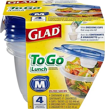 GladWare 24oz Soup & Salad Food Storage Containers