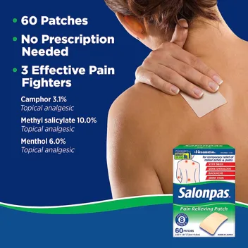 Salonpas 2.83"x1.81" Pain Relieving Patch (60-Count)