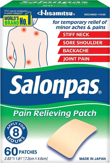 Salonpas 2.83"x1.81" Pain Relieving Patch (60-Count)