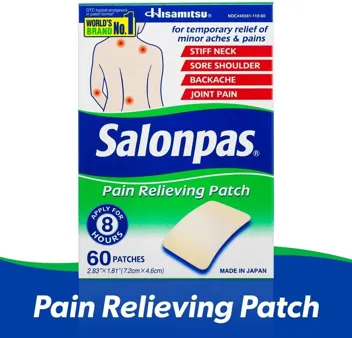 Salonpas 2.83"x1.81" Pain Relieving Patch (60-Count)