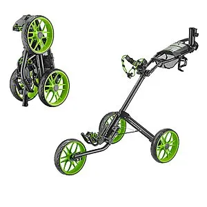 CaddyTek Caddylite V2 Deluxe Quad-Fold Golf Pushcart (Green)