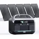 268.8Wh LiFePO4 Portable Power Station with 40W Solar Panel