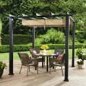 Better Homes & Gardens Meritmoor 9'L x 8.6'W x 7.7'H Steel Pergola with Canopy