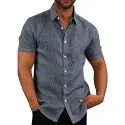 Coofandy Casual Button Down Linen Shirt